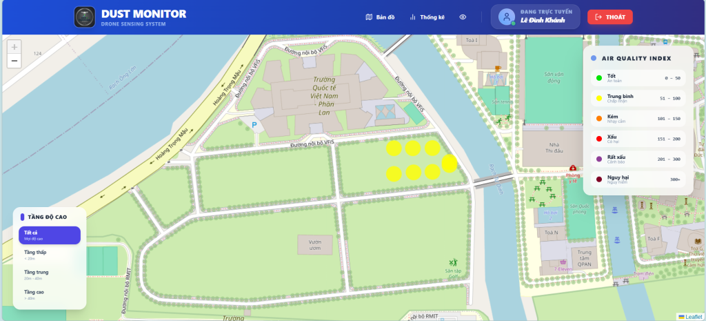 air aware giao diện map